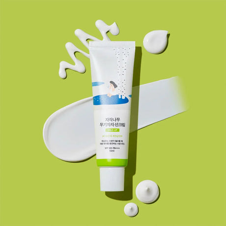 ROUND LAB Birch Juice Moisturizing Mild Up Sunscreen apsauginis kremas nuo saulės